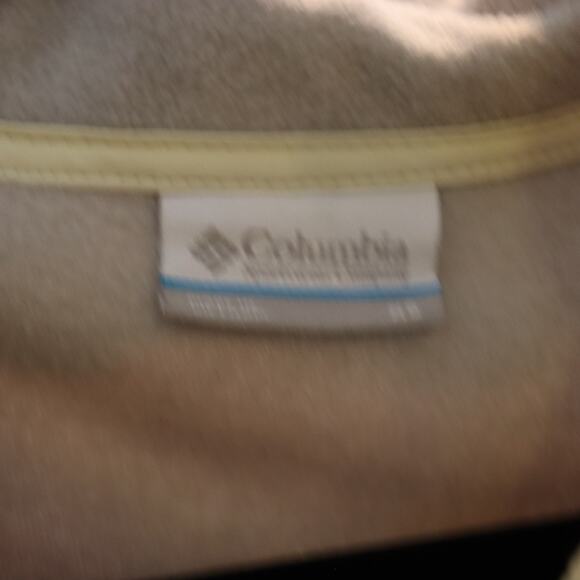 Columbia Women’s XS Half Snap Fleece Pullover – Cream & Taupe - Picture 6 of 7